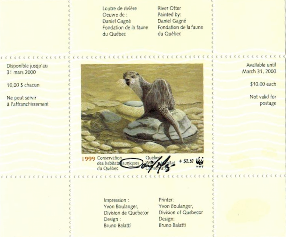 1999 Loutre de rivière de Daniel Gagné