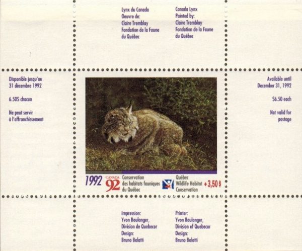 1992 Lynx du Canada de Claire Tremblay
