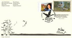 2017 « Tranquillité au bord de l’eau – Bernaches du Canada » d’après le tableau d’Angela Lorenzen