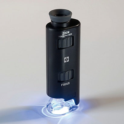 Microscope with 60x-100x Zoom / LED Light