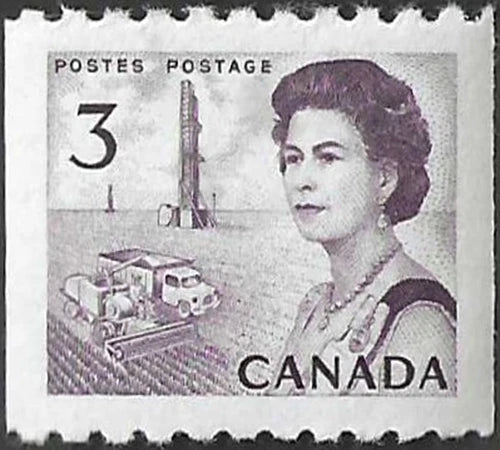 3¢  Moissonneuse-Batteuse et Puits de pétrole des Prairies